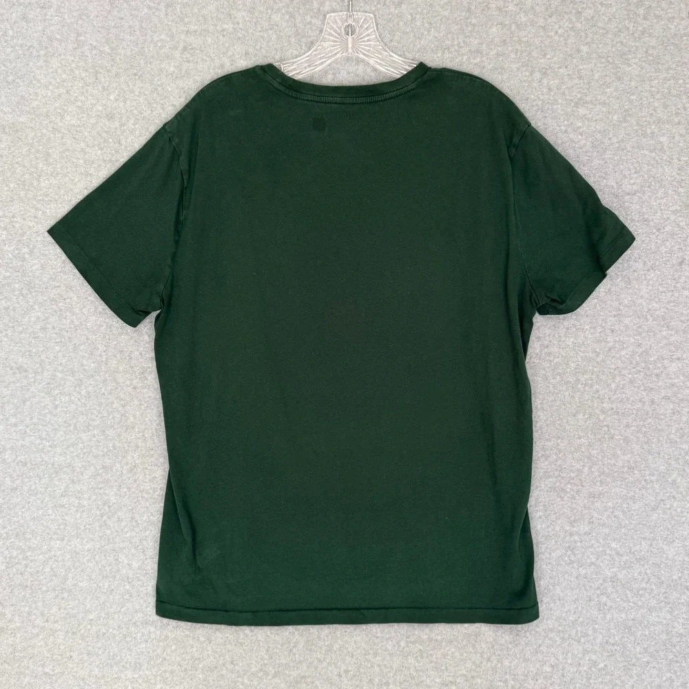 Polo Ralph Lauren T Shirt Men Large Green Big Pony Short Sleeve Crew Neck 3 Logo - Picture 3 of 9